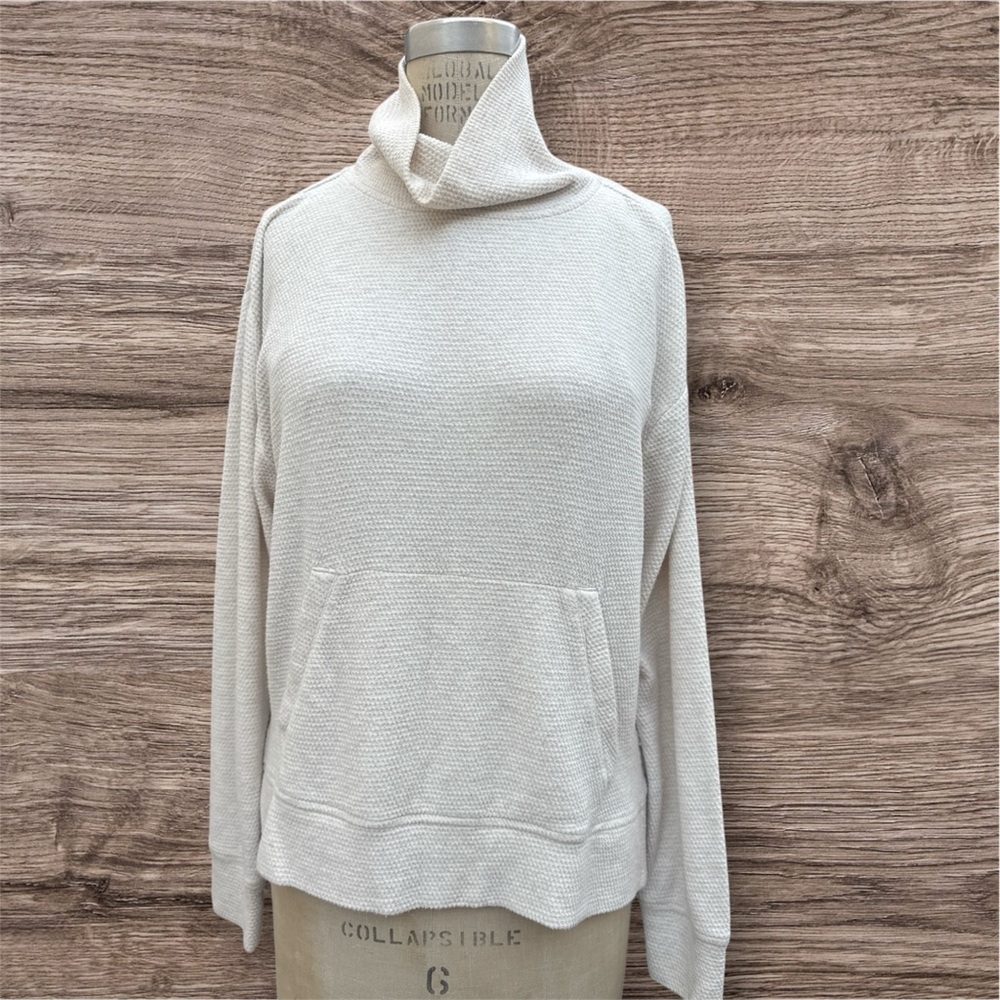 FAHERTY Thermal Pullover Cowl turtleneck Women’s S/P Waffle Knit Organic Cotton